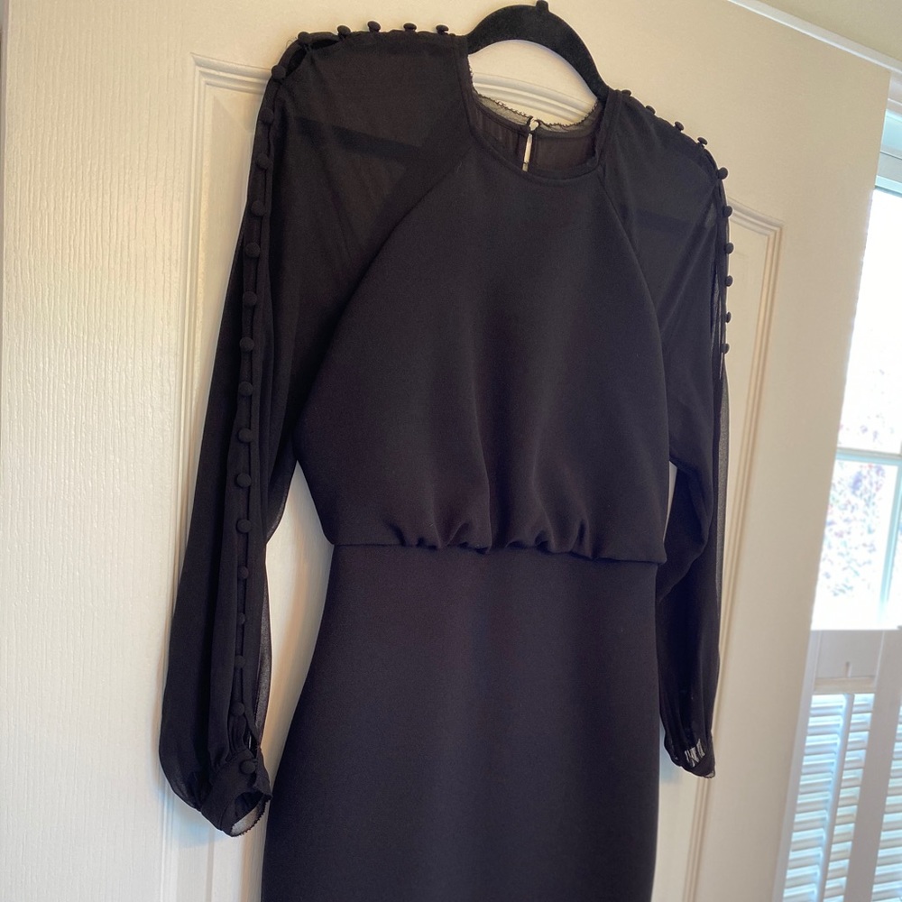 Badgley Mischka Button Sleeve Cocktail Dress Size2